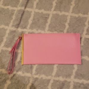 NWOT Baby pink clutch